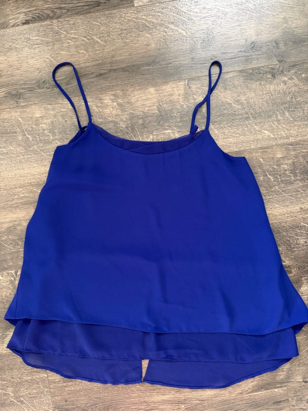 Banana Republic Cobalt Blue Double-Layer Spaghetti Strap Camisole